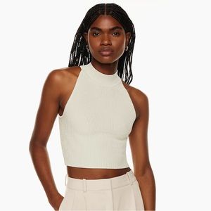 Sculpt Knit Mockneck Halter Top